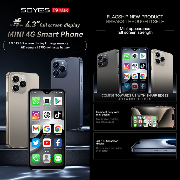 SOYES SOYES F9 Max, 4GB+64GB, 4.3 inch Android 12 MTK6762 Octa Core, Network: 4G, OTG, Dual SIM, 4GB+64GB SOYES SOYES F9 Max, 4GB+64GB, 4.3 inch Android 12 MTK6762 Octa Core, Network: 4G, OTG, Dual SIM, 4GB+64GB